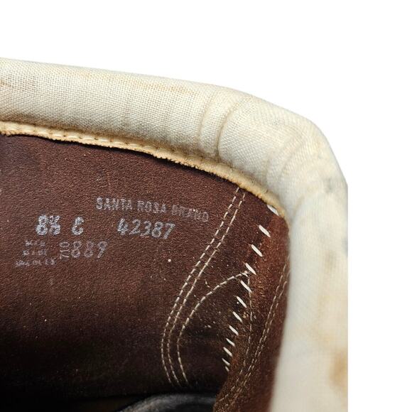 Vintage Santa Rosa Brand 8.5 Brown Leather Lace Up Irish Setter Style Utliity main image 4